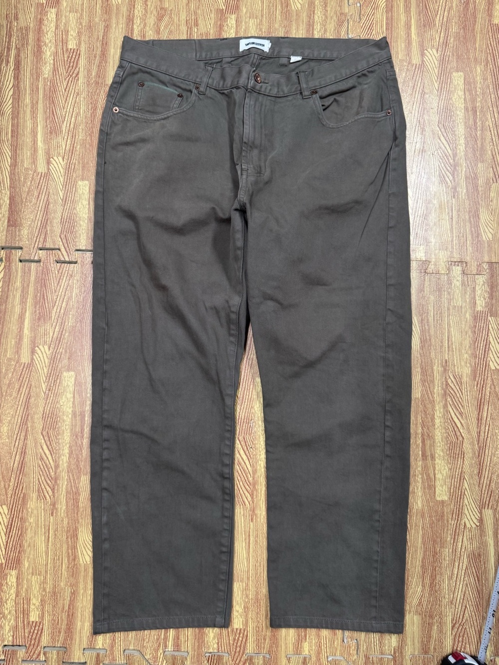 Taylor Stitch Pants Mens 35x26 Brown The Foundation Pant Chino Democratic Army